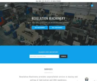 Revelationmachinery.com(Used Fabrication and CNC Machinery For Sale) Screenshot