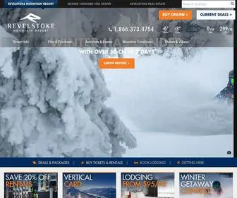 Revelstokemountainresort.com(Revelstoke Mountain Resort) Screenshot
