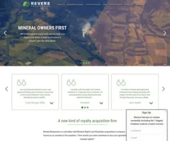 Revereresources.com(Sell Your Mineral Rights with Confidence) Screenshot