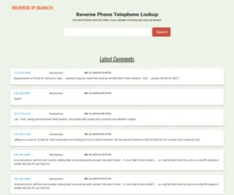 Reverse-IP-Search.com(Get hold of Important Details about an Unknown Owner of a Cell Phone or Land Line Number for any Call) Screenshot