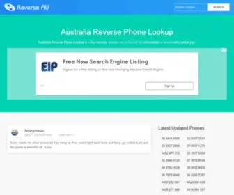 Reverseau.com(Australia Reverse Phone Lookup) Screenshot