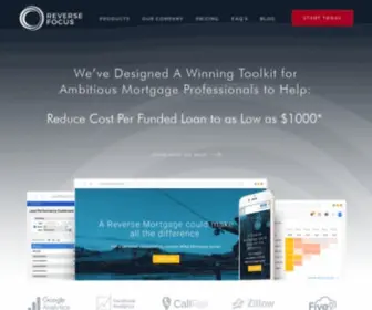 Reversefocus.com(Our mortgage software) Screenshot