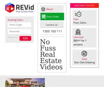 Revid.com.au(Real Estate Videos made Fast Easy and Affordable) Screenshot