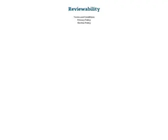 Reviewability.com(Terms and Conditions) Screenshot