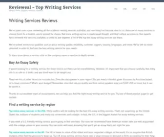 Revieweal.com(Top Writing Services) Screenshot