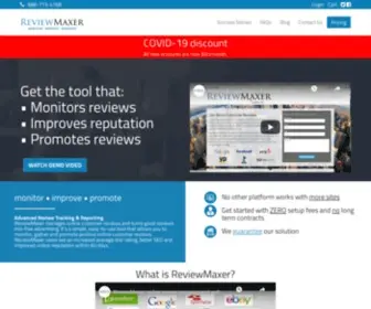 Reviewmaxer.com(Master online customer reviews with our PR software) Screenshot