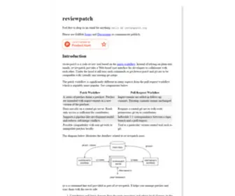 Reviewpatch.org(A code review tool) Screenshot