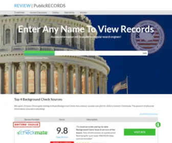 Reviewpublicrecords.com(Best Background Check SitesTruthFinder) Screenshot