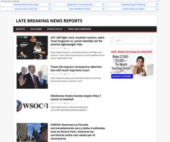 Reviewsandnewstoday.com(Late Breaking News on the day) Screenshot