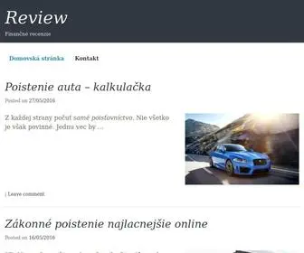 Review.sk(Na webstránke Review nájdete recenzie na finančné produkty) Screenshot