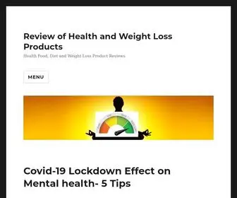 Reviewswami.com(Review of Health and Weight Loss Products) Screenshot