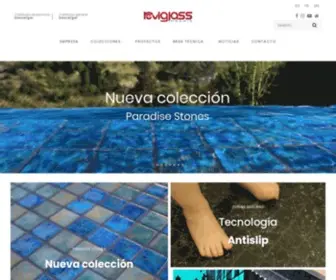 Reviglass.es(Fabricantes de mosaico de vidrio 100% reciclado) Screenshot