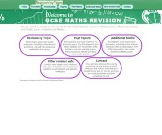 Revisegcsemaths.co.uk(Maths GCSE revision) Screenshot