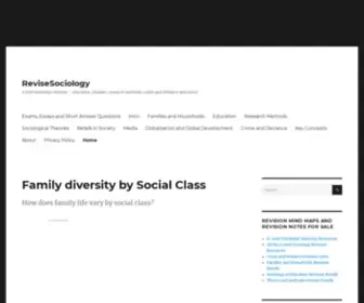 Revisesociology.com(A level sociology revision) Screenshot