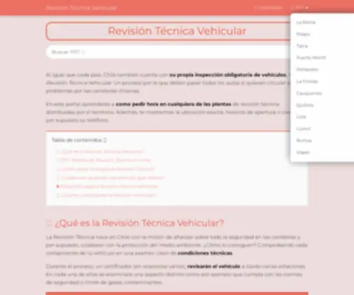 Revisiontecnicavehicular.com(▷) Screenshot