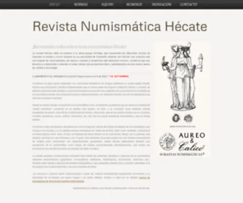Revista-Hecate.org(Revista Numismática Hécate) Screenshot