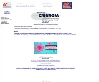Revistacirurgiabmf.com(BRAZILIAN JOURNAL OF ORAL AND MAXILLOFACIAL SURGERY) Screenshot