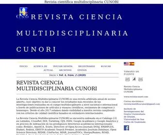 Revistacunori.com(Revista Ciencia Multidisciplinaria CUNORI) Screenshot