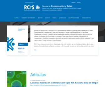 Revistadecomunicacionysalud.es(Comunicación) Screenshot