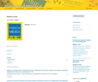 Revistadefisicamedica.es(Publicación de la Sociedad Española de Física Médica) Screenshot