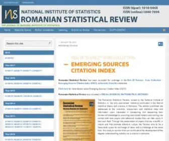 Revistadestatistica.ro(Romanian Statistical Review) Screenshot