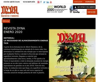 Revistadyna.com(REVISTA DE INGENIERIA DYNA) Screenshot