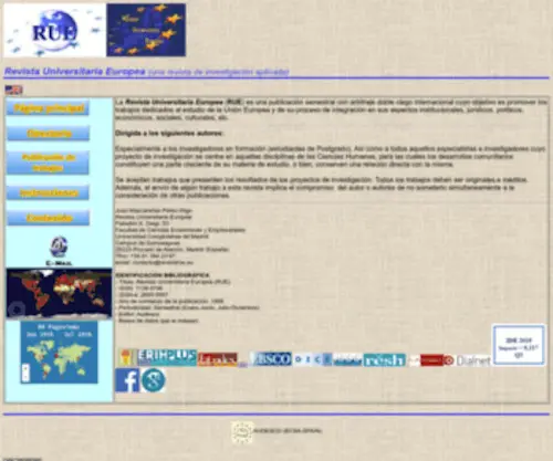 Revistarue.eu(Revista Universitaria Europea (RUE)) Screenshot