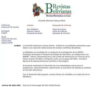 Revistasbolivianas.org.bo(Revistas Bolivianas) Screenshot