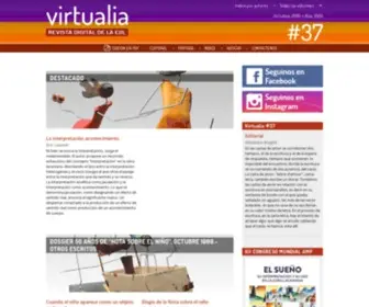 Revistavirtualia.com(Revista digital de la Escuela de la Orientaci) Screenshot