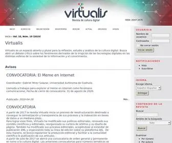 Revistavirtualis.mx(Virtualis) Screenshot