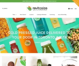 Revitasize.ca(Cold Pressed Juices and Organic Kitchen) Screenshot