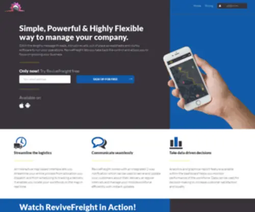 Revivefreight.com(Front) Screenshot