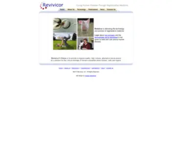 Revivicor.com(The technology of regenerative medicine) Screenshot