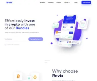 Revix.com(Effortlessly invest in crypto with one of our Bundles) Screenshot