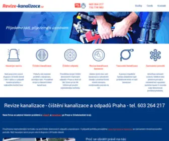 Revize-Kanalizace.cz(Revize kanalizace.cz nabízí čištění kanalizace a čištění odpadů levně a rychle) Screenshot