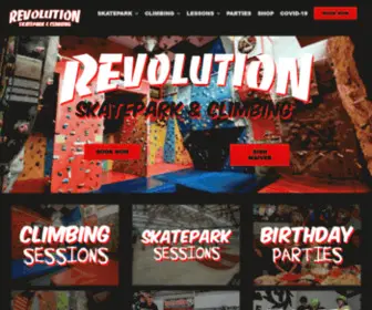 Revolutionclimbingcentre.co.uk(Revolution) Screenshot