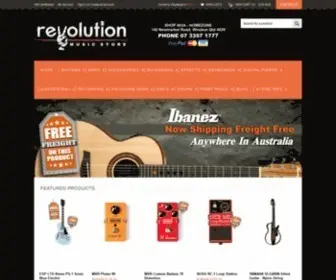 Revolutionmusic.com.au(Revolution Music Store Brisbane) Screenshot