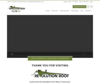 Revolutionroof.com(SAVE YOUR SHINGLES) Screenshot