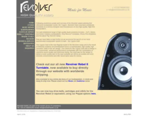 Revolveraudio.co.uk(Revolver Audio) Screenshot