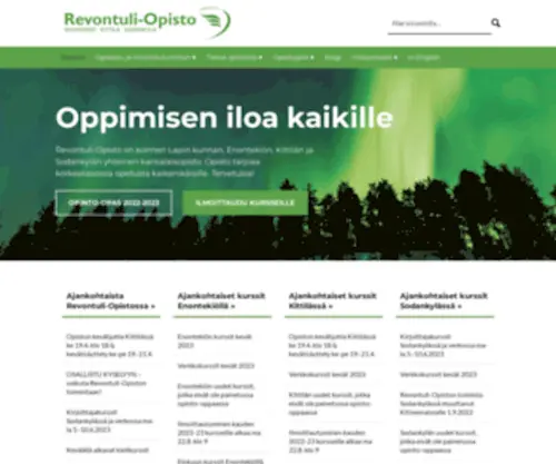 Revontuliopisto.fi(Oppimisen iloa kaikille) Screenshot