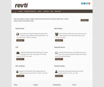 Revti.com(RevTI Web Hosting Indonesia) Screenshot