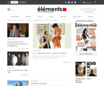 Revue-Elements.com(Revue Éléments) Screenshot