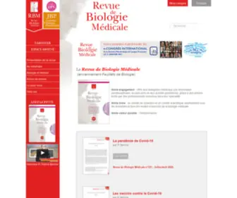 Revuebiologiemedicale.fr(La Revue de Biologie Médicale) Screenshot