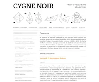 Revuecygnenoir.org(CYGNE NOIR) Screenshot