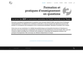 Revuedeshep.ch(Formation et pratiques d'enseignement en questions) Screenshot
