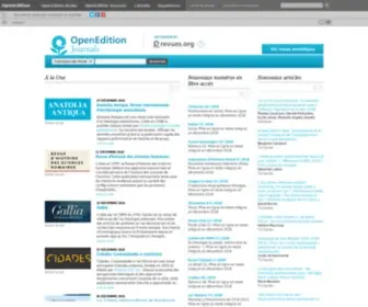 Revues.org(OpenEdition Journals) Screenshot