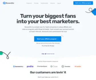 Rewardful.com(Turn your biggest fans into your best marketers. Rewardful) Screenshot