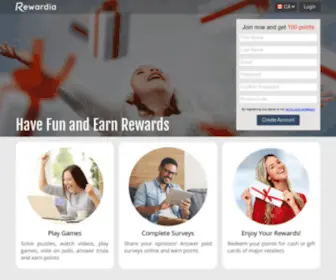 Rewardia.ca(Answer surveys) Screenshot