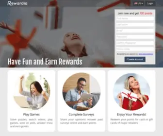 Rewardia.com(United States) Screenshot