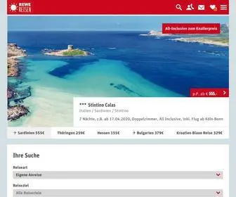 Rewe-Reisen.de(Günstiger Urlaub & Reisen zum besten Preis) Screenshot